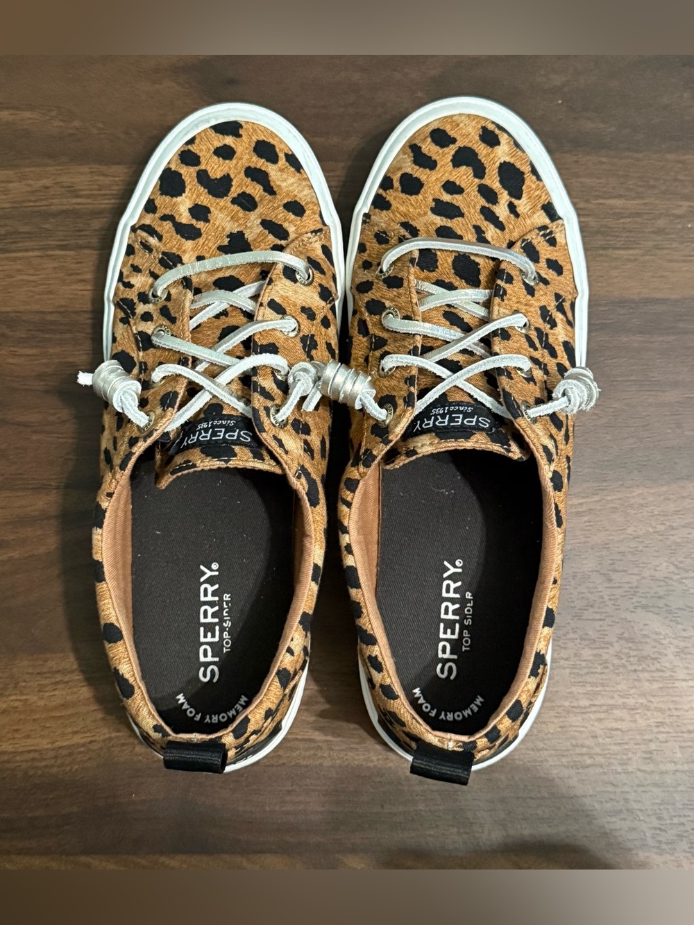Sperry leopard sneakers